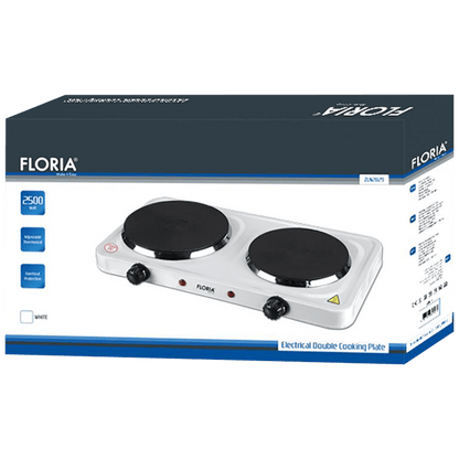 Floria Električni rešo, 2 ploče, 1500 W, 15/18 cm, , beli - ZLN2843 WH