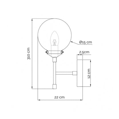 Zidna lampa 1xE14 - E201767