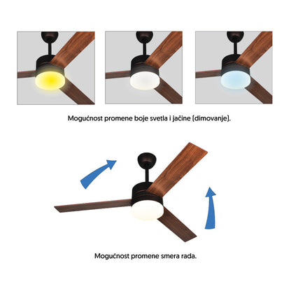 PROSTO plafonski ventilator sa svetlom 132cm - CFB004L-3/30