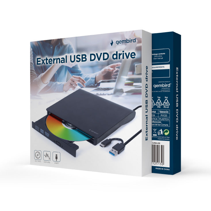 Eksterni USB CD i DVD čitač-rezač - DVD-USB-03