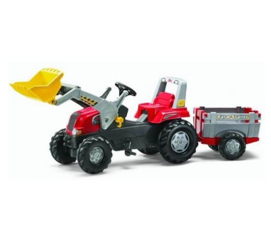 Rolly Toys traktor rolly junior sa kašikom i prikolicom 811397