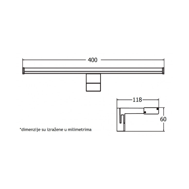 Zidna LED lampa 8W - E201002