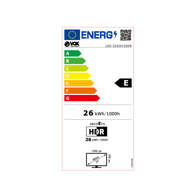 VOX smart TV 32" - VOX-LED32GOH300B