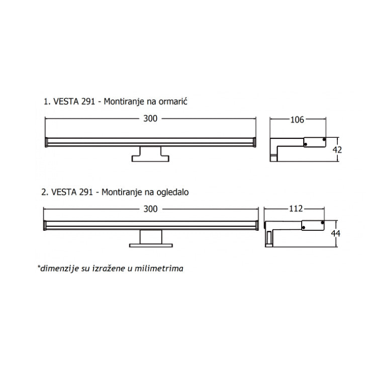 Zidna LED lampa 6W - E201000