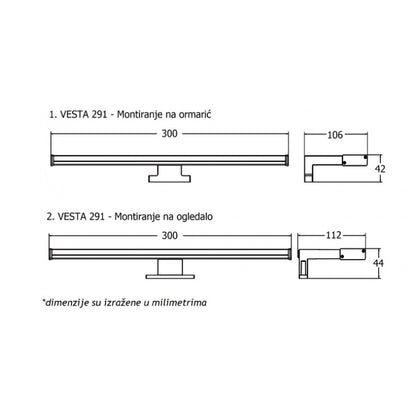 Zidna LED lampa 6W - E201000