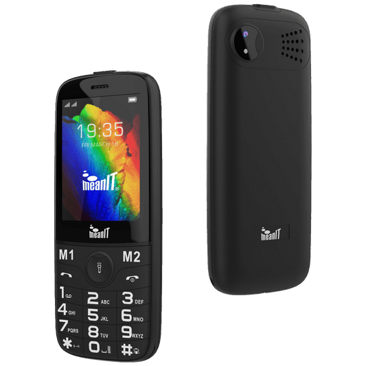 MeanIT Telefon mobilni, 2.8" ekran, Dual SIM, Led lampa - SENIOR 20, Crni