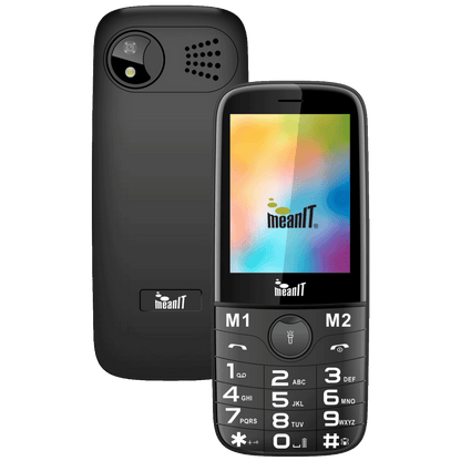 MeanIT Telefon mobilni, 2.8" ekran, Dual SIM, Led lampa - SENIOR 20, Crni