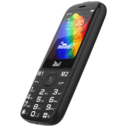 MeanIT Telefon mobilni, 2.8" ekran, Dual SIM, Led lampa - SENIOR 20, Crni