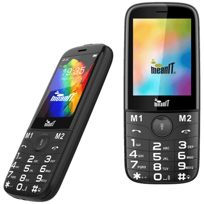 MeanIT Telefon mobilni, 2.8" ekran, Dual SIM, Led lampa - SENIOR 20, Crni