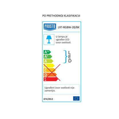 RGB+CCT smart LED reflektor 20W - LRT-RGBW-20/BK