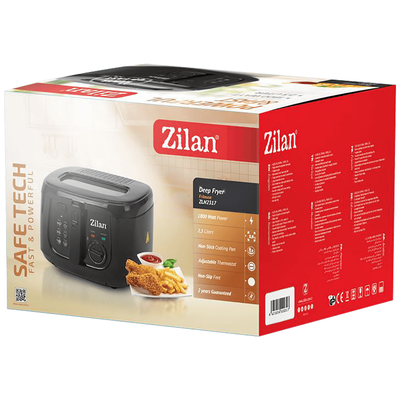 Zilan Friteza, kapacitet 2.5 l, 1800 W, crna - ZLN2317