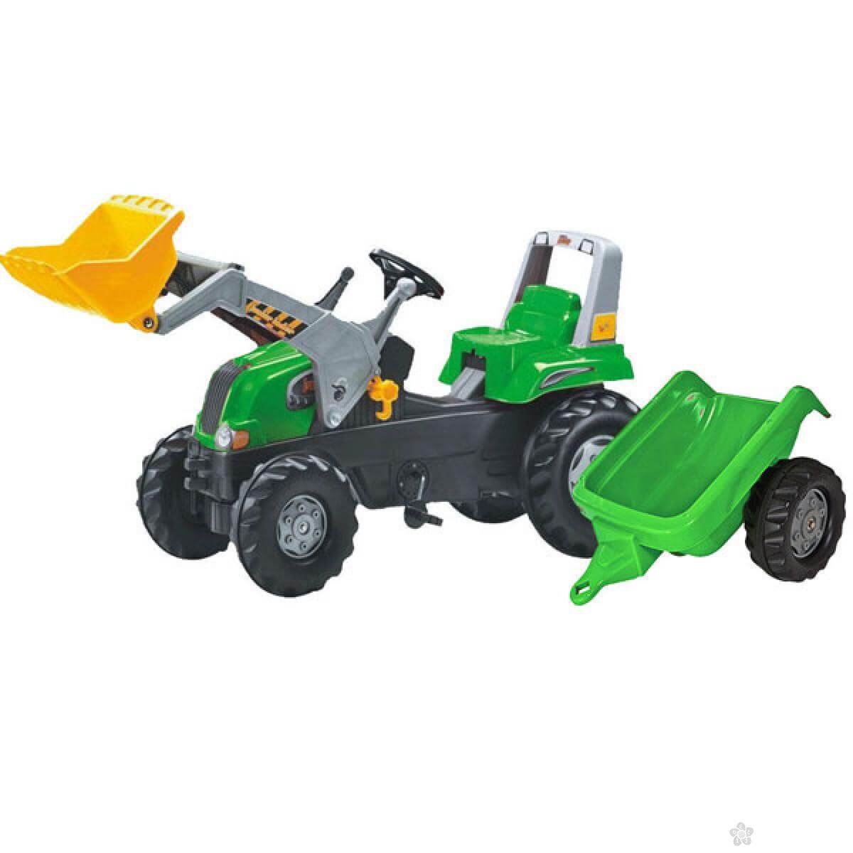 Traktor Rolly Toys Junior sa kašikom i prikolicom 812202